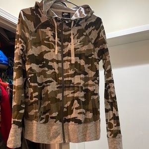 Nike Women Camo Zip Up Hoodie Sz Small